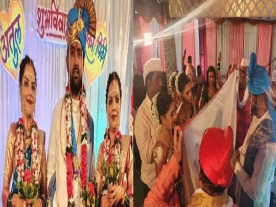 दो जुड़वां बहनों ने एक ही लड़के से रचाई शादी, रिंकी और पिंकी का वीडियो वायरल