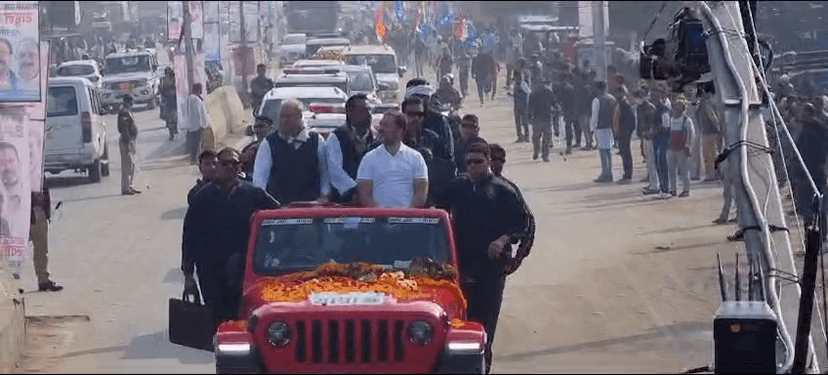 जब राहुल गांधी के सारथी बने तेजस्वी यादव,तो कार्यकर्ताओं का जोश हुआ हाई..