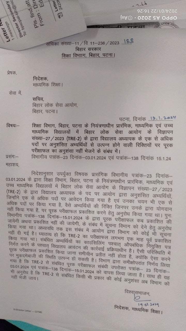 सप्लीमेंट्री रिजल्ट का इंतजार कर रहे अभ्यर्थियों को बड़ा झटका, नहीं होगा जारी, जानिए आखिर क्या है बड़ी वजह